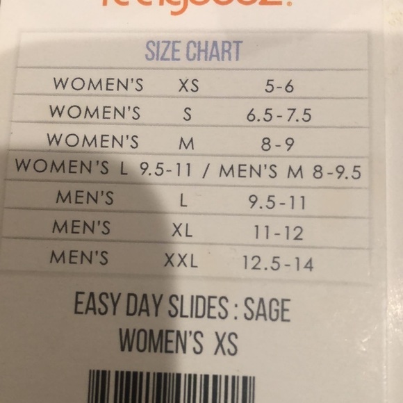 Feelgoodz /NWT/ Easy Day Slides Color: Sage/ Woman’s XS 5-6 & L 9.5-11 & - Picture 7 of 10